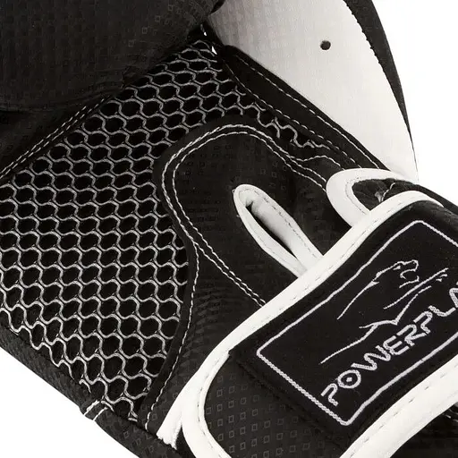 Рукавиці боксерські PowerPlay PP 3011 Carbon Black/White - 12 унцій - фото 3