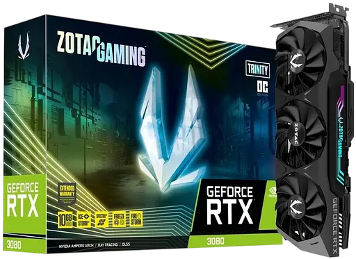 Відеокарта GeForce RTX 3080 10GB Zotac Trinity OC (ZT-A30800J-10P) Б/В - фото 1