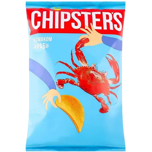 Набір чипсів Chipster's: зі смаком краба + Asian collection Гострий удон 200 г ( 2 шт. х 100 г) - фото 3