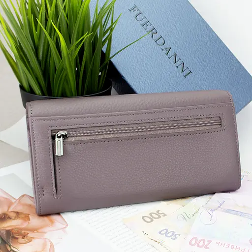 Гаманець жіночий шкіряний Fuerdanni 1180 бузковий на магнітах - фото 3