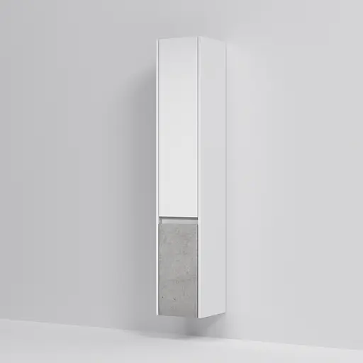 Пенал Am.Pm Gem S підвісний 35 см правий білий глянець/базальт M91CHR0356BF38, Білий - фото 4