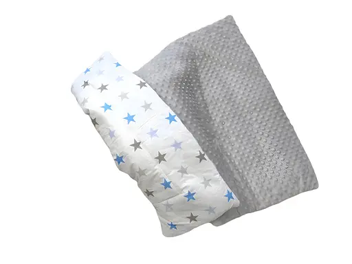 Плед з плюшем Moontime 100x80 см "Зірки сіро-блакитні" - фото 1