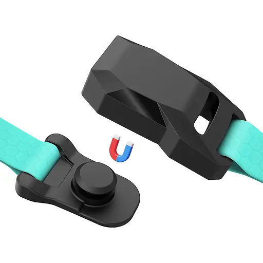 Ошейник для собак водостойкий Waudog Magnet с QR-паспортом магнитная пряжка-фастекс S Ш 15 мм Д 26-35 см тиффани