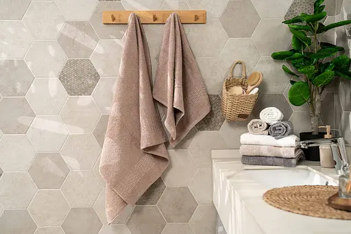 Набор полотенец махровых Ardesto Lotus 50х90 см 70х140 см 2 шт. 100% хлопок бежевый (ART2357NS)  - фото 8