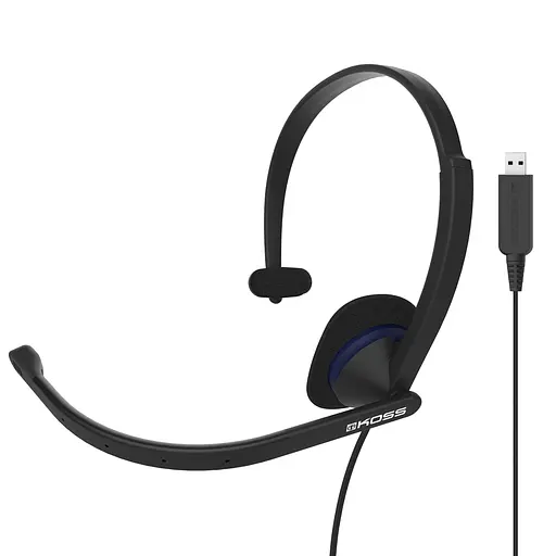 Компьютерная моногарнитура On-Ear CS195, USB, Uni Mic, 2,4 м, черный Koss teh0013069 - фото 2