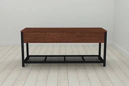 Банкетка з ящиком Ferrum-decor Дрейк 2 550x1200x400 метал Чорний ДСП Венге 16 мм (FRD-105309) - фото 3