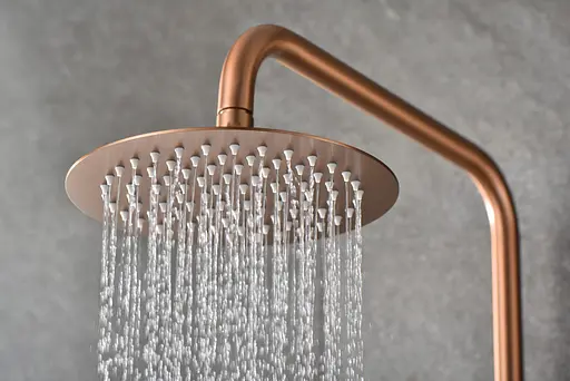 Душова система з термостатом Imex Monza Turn Clean рожеве матове золото BTM039/ORC, Золотий - фото 4