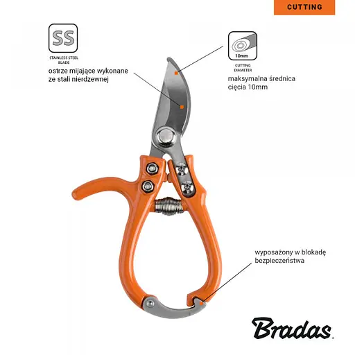 Секатор садовий Bradas V-SERIES для квітів D KT-V1011 - фото 3