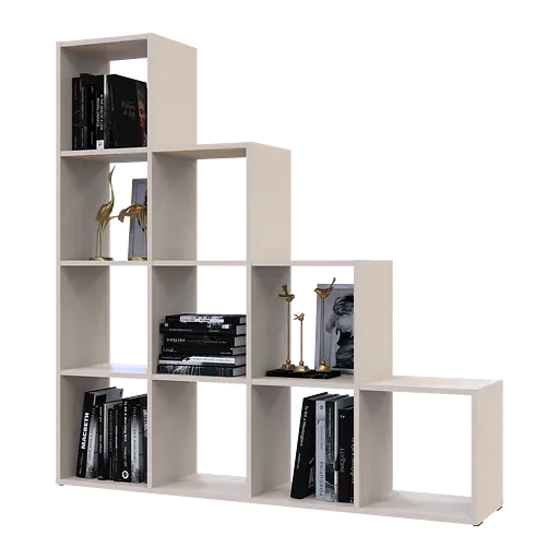 Стеллаж Doros Степь 4х4 Кашемир открытый 136.2х28.8х140.7 (41516168)