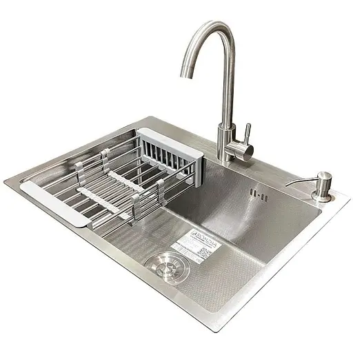 Комплект мийка + змішувач Romzha Arta Carbon U-550 (A) - фото 1