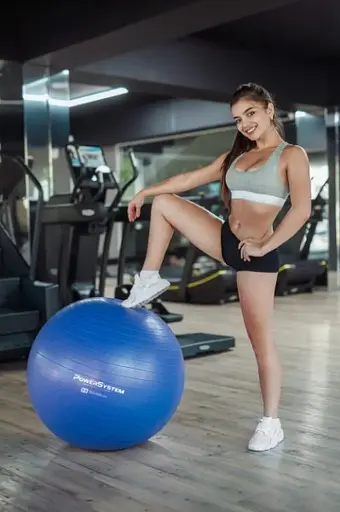 М'яч для фітнесу (фітбол) Power System PS-4012 Ø65 cm PRO Gymball Blue (PS-4012_65cm_Blue) - фото 5