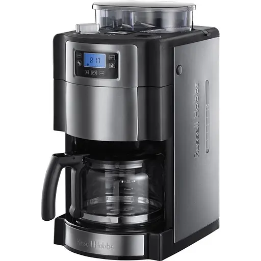 Кофеварка капельная Russell Hobbs ECO1195 с помолом зерна теплая поддержка 1.5 л 1000 Вт черная - фото 1