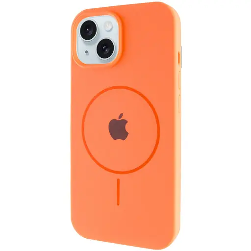 Чохол Epik Silicone Case Full Protective AA with MagSafe для Apple iPhone 15, 6.1 Помаранчевий/Papaya