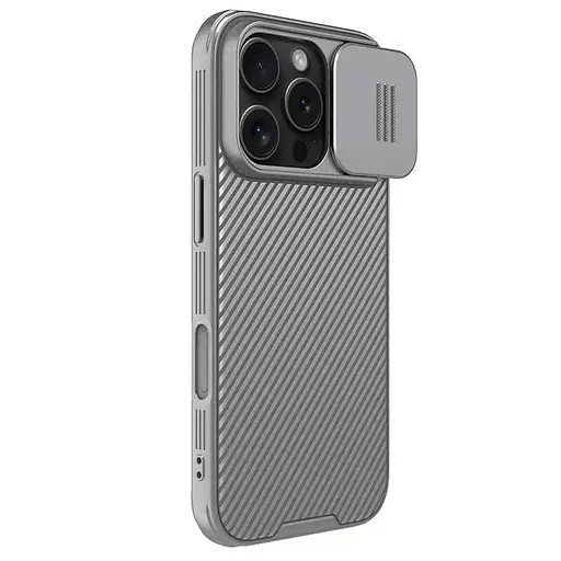 Карбонова накладка Nillkin CamShield Pro для Apple iPhone 16 Pro 6.3 Titanium Gray - фото 3