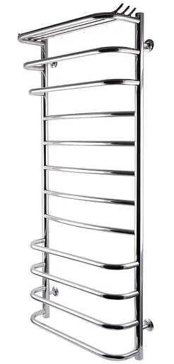 Водяна рушникосушка Unio Zp W 1200-500-12 Зета з полицею, Хром - фото 4