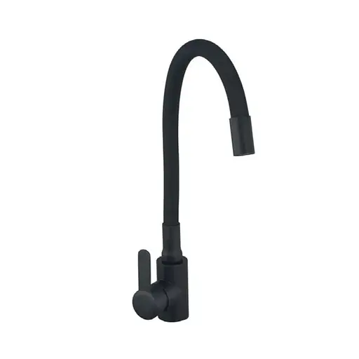 Змішувач для кухні Champion EZA-011 із силіконовим виливом CH6457 Чорний матовий - фото 1