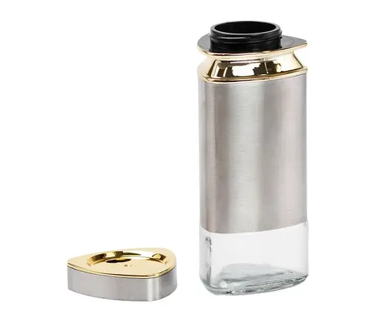 Органайзер набор Condiment Set для специй на подставке с 4 баночки по 120 мл Серый - фото 3