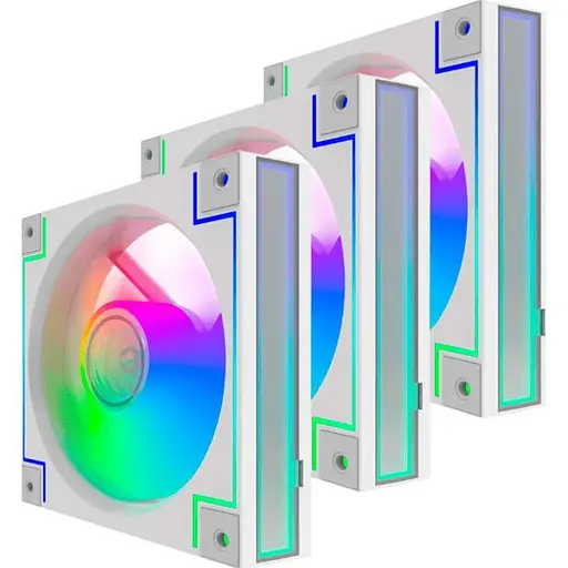 Комплект вентиляторов GameMax 3*120мм White ARGB (RD300 WH) - фото 1