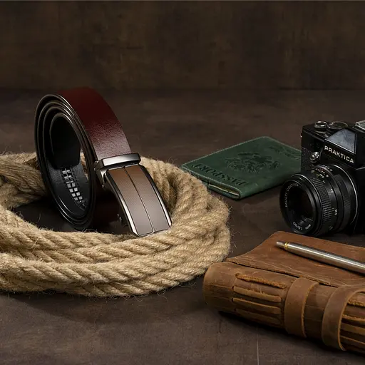 Ремінь шкіряний Vintage чоловічий 115х3,4 см acs0014829 - фото 6