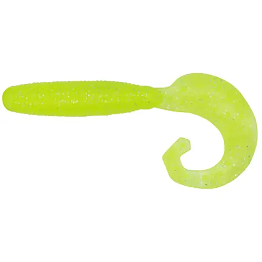 Силікон Reins Fat G-Tail Grub 4" 129 Glow Chart Silver (10 шт/уп)