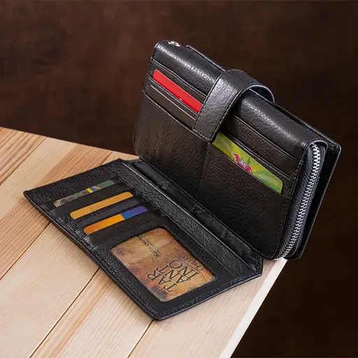 Мужской кожаный кошелек (ST128) ST Leather 10.5х20х3.5 см acs0015166 - фото 8