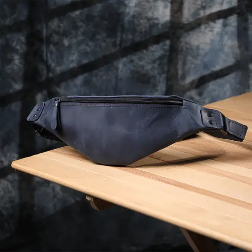 Чоловіча зручна бананка із натуральної вінтажної шкіри SHVIGEL 29х11х4,5 см sum0027468 - фото 9