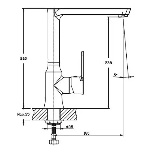 Смеситель для кухни Haiba HOUSTON 017 (HB0805) - фото 2