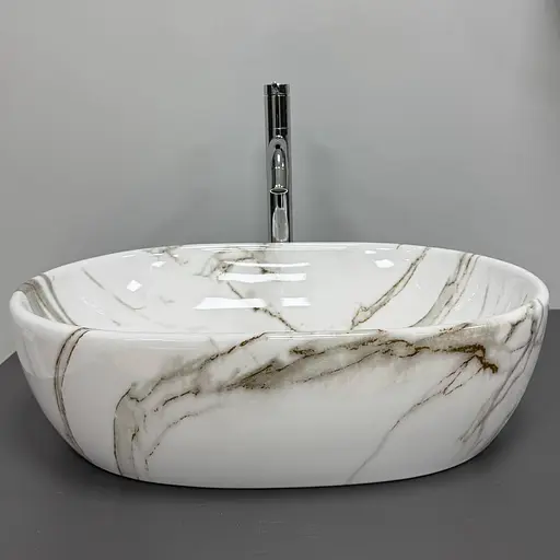 Умивальник VBI Modena S lava накладний VBI-012005, Мармур - фото 4