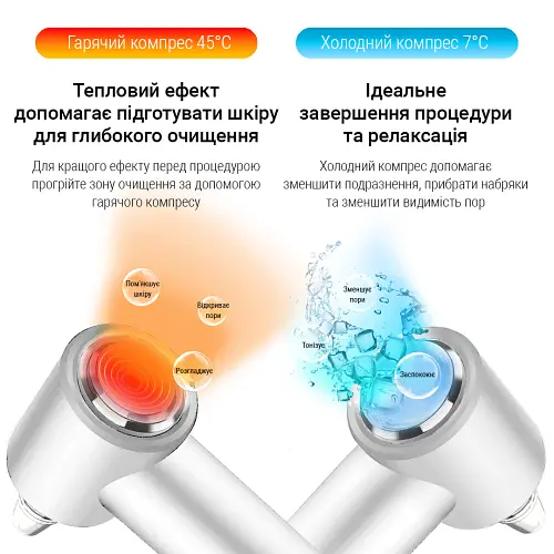 Очищувач шкіри та пор AIMED Vision Pore Cleaner Hot&Cold вакуумний з камерою білий - фото 6