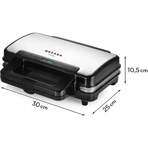 Бутербродница сэндвичниця 2в1 XL Mozano 1300Вт - фото 4