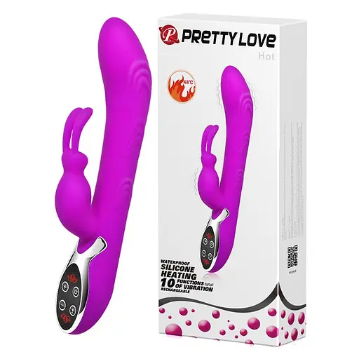Вібратор-кролик Pretty Love Hot Bunny 24 см фіолетовий - фото 11