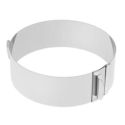 Розсувна кругла форма кільце для випікання та збирання бенто-тортів та викладки салатів 12-20 см 6.5, Master Class Сірий 86174 - фото 5