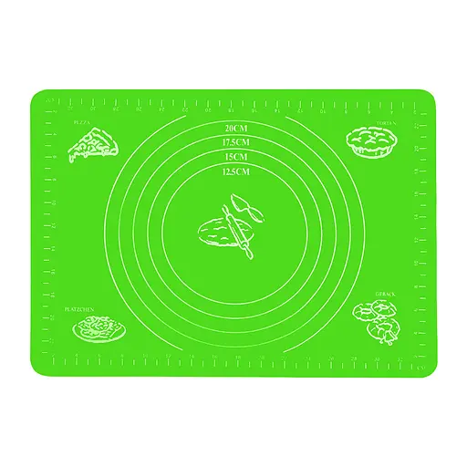Килимок силіконовий для розкочування тіста, випічки та заморожування напівфабрикатів 25х35 см, A-Plus Салатовий 83589 - фото 2