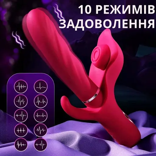 Вібратор I’MCUM DeepWave 3 в 1 з телескопічними рухами, всмоктуванням та анальною стимуляцією (IM-ZDB371) - фото 2