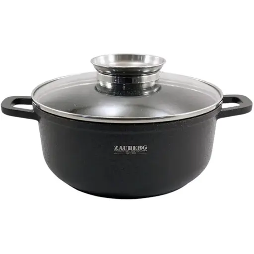 Кастрюля круглая Zauberg со стеклянной крышкой 2.3 л (000033615) - фото 1