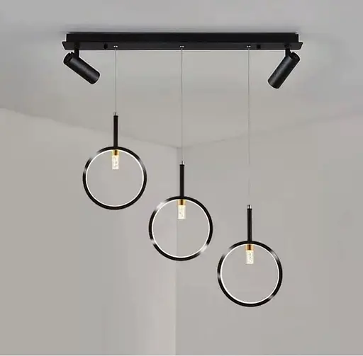 Оригинальная удлиненная модель светильника с подвесными кольцами Line.F AA 239/3+2 - фото 5