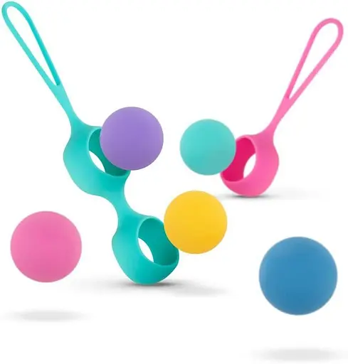 Вагинальные шарики PMV20 Vita Kegel Ball Set для тренировки мышц тазового дна, набор с разным весом - фото 4