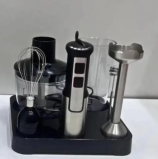 Многофункциональный погружной блендер Rainberg RB 2296 на подставке 6в1, 1200Вт Черный/Серый - фото 2