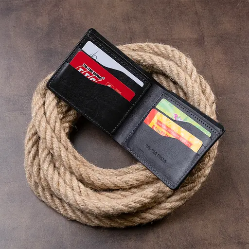 Мужской кожаный кошелек Grande Pelle 11.5х9х0.7 см acs0015933 - фото 8