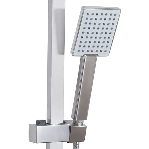 Душова стійка універсальна Lidz Kubis 1120 на два споживача LDKUB1120NKS46111 Nickel, Нержавіюча сталь - фото 4