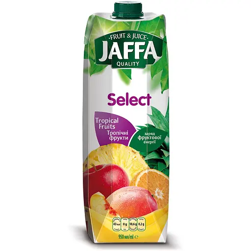 Упаковка нектара Jaffa Тропические фрукты Мультифруктовый 11.4 л (950 мл х 12 шт.) - фото 2