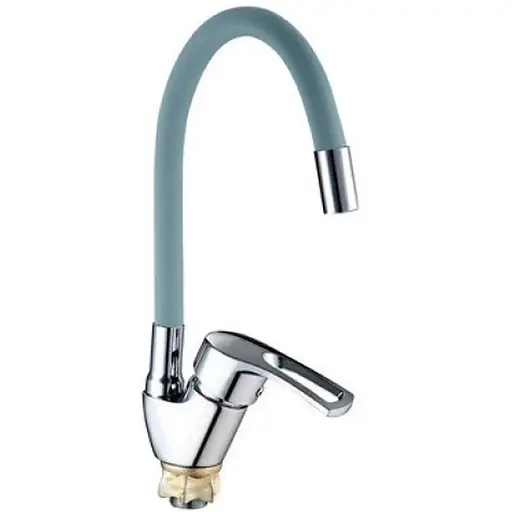 Змішувач для кухні Mixxus YUB4-181 із сірим силіконовим виливом MI6483 Хром - фото 1