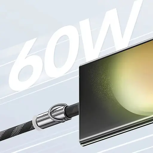 Дата кабель-шнурок Usams US-SJ745 Type-C to Type-C 60W (1.2m) - фото 6