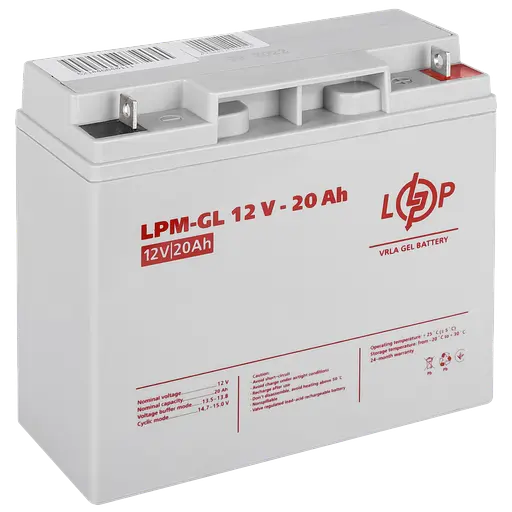 Аккумулятор гелевой LPM-GL 12V - 20 Ah - фото 2