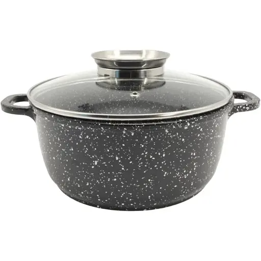 Казан - каструля A-Plus 1462 з мармуровим покриттям з подвійним дном з литого алюмінію для всіх плит з кришкою 5.2 л - фото 1