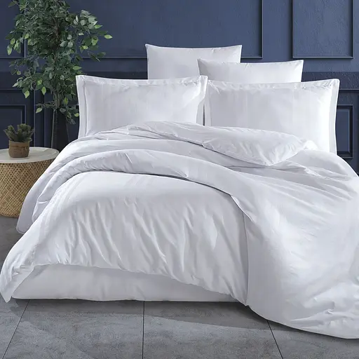 Постільна білизна Melkor V1 Beyaz Ранфорс Жаккард Clasy pbe0052071 - фото 1