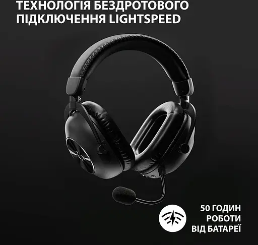 Навушники бездротові ігрові Logitech G Pro X2 Wireless LightSpeed чорні (981-001263) - фото 4