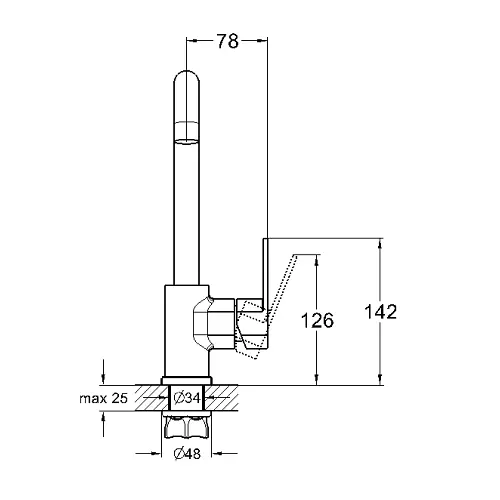 Змішувач для кухні Zegor GAB4-А136 одноважільний 30412 - фото 2