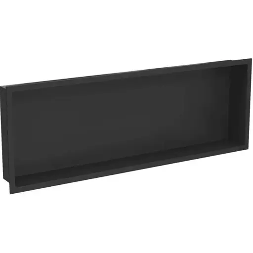 Полка для ванной нержавеющая горизонтальная 70 см черная Nett YB-70, Черный - фото 1