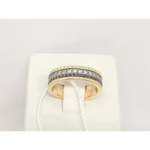 Золотое кольцо Семейные драгоценности Бушерон с фианитами. 1710496 17,5 - фото 4